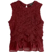 Next - Dames - Mouwloze top met ruches - Rood