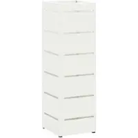 vidaXL Regen Paraplu Stand met opslag Wit 15,5 x 15,5 x 49 cm Staal