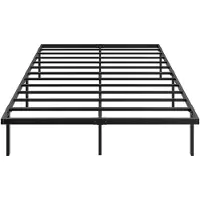 HOMCOM Bed Frame-Metall-Schwarz