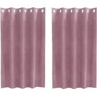 vidaXL Gordijnen 2 st Donkerroze 140 x 140 cm fluweel