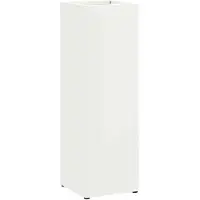 vidaXL Regen Paraplu Stand met opslag Wit 15,5 x 15,5 x 49 cm Staal