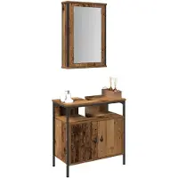 vidaXL Badkamermeubel Set 2 st Bruin 60 x 30 x 60 cm Bewerkt hout