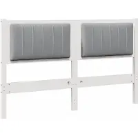 vidaXL Gestoffeerd hoofdbord Wit 135 cm Massief grenenhout