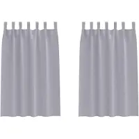 vidaXL Blackout Gordijnen met Ringen 2 st Metaalgrijs 175 x 140 cm