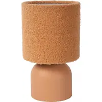 Lucide WOOLLY - Tafellamp - Ø 16 cm - 1xE14 - Okergeel - Japandi