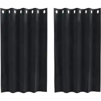 vidaXL Gordijnen 2 st Zwart 140 x 140 cm fluweel