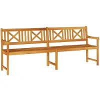 vidaXL Tuinbank Naturel 220 x 56 x 90 cm Massief Acacia Hout