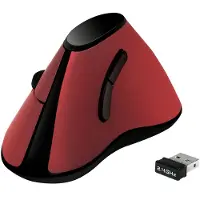 Logilink ID0159 Ergonomische muis Radiografisch Optisch Zwart, Rood 5 Toetsen 1200 dpi Ergonomisch