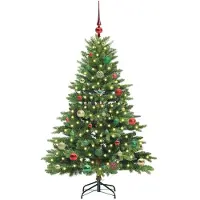 vidaXL Kunstkerstboom met 150 LED met standaard Groen 150 cm PE en PVC