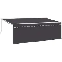 vidaXL Uitschuifbare luifel Crème 350 x 200 cm Polyester en Aluminium