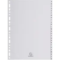 Exacompta Tabbladen 1726E 26 tabs Geperforeerd A4 Polypropyleen A - Z 20 Stuks