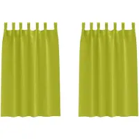 vidaXL Blackout Gordijnen met Ringen 2 st Groen 175 x 140 cm Polyester
