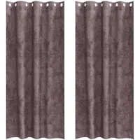 vidaXL Velvet Gordijnen 2 st Bruin 260 x 140 cm Fluweel