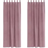 vidaXL Gordijnen 2 st Donkerroze 140 x 245 cm fluweel