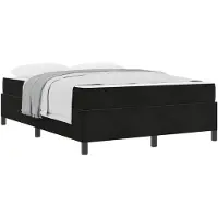 vidaXL Bedframe met matras Zwart 140 x 190 cm Stof