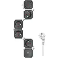 Logilink LPS276U Steckdosenleiste 4-fach,4xCEE 7/3 + 2xUSB-A, 1,5m