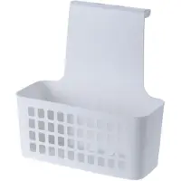 Excellent houseware Witte plastic deurmand 23,5x10x24 cm
