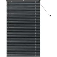 vidaXL Venetiaanse jaloezie Zwart 175 x 105 cm 25 mm Aluminium
