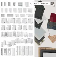 Vicco Fame-Line Ovenombouwkast – 60 cm, WB Marmer Bordeauxrode hoogglans