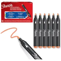 Sharpie Creative Marker Acrylverfmarkers | Ronde punt | Verfmarkers op waterbasis | Inkt loopt niet door en geschikt voor de meeste oppervlakken | Oranje | 6 stuks