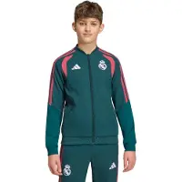 Adidas Real Madrid Presentatie Trainingsjack 2026-2027 Kids Donkergroen Roze Wit