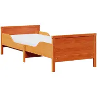 vidaXL Bedframe met uitschuifbaar matras Bruin 80 x 200 cm