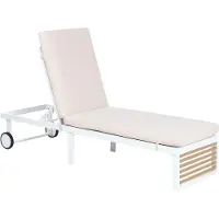 Beliani VERDELLO - Tuinligstoel - Beige - Aluminium