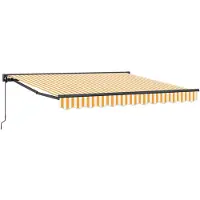 vidaXL Zonnescherm Frame Geel en Wit 300 x 250 cm