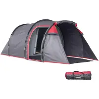 Outsunny Campingzelt Polyester, PE Dunkelgrau