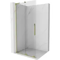 Mexen Velar L schuifbare douchewand Walk-in 100 x 200 , transparant 8 mm, goud - 871-100-003-03-50