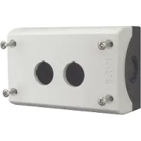Eaton M22-I2 216537 Surface mounted housing 2 inbouwplaatsen, Voor bodembevestiging (Ø x h) 22 mm x 80 mm NOT-HALT Antraciet 1 stuk(s) Piece