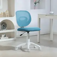 STILVORA Bureaustoel - Ergonomische Rugsteun - Verstelbare Hoogte - Voor Thuiswerk En Kantoor - Kunststof - Blauw
