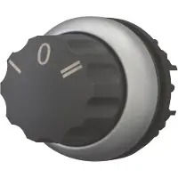 Technim Eaton M22-W3 3 Standen Draaiknop Rond Zwart Inbouw/Paneelb
