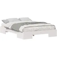 vidaXL Bedframe Wit 140 x 190 cm