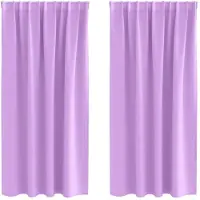 vidaXL Blackout Gordijnen met Ringen 2 st Paars 175 x 140 cm Polyester