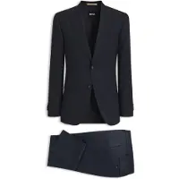BOSS Slim-fit kostuum van gestreepte Italiaanse scheerwol Maat 44