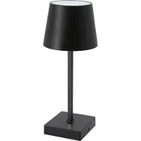 Cepewa Tafellamp binnen oplaadbaar tafellamp dimbaar 3-traps bedlamp USB, zwart, LED warm wit, LxBxH 10,5x10,5x26 cm
