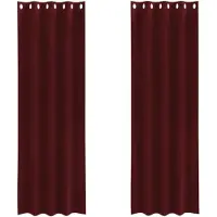 vidaXL Gordijnen 2 st Wijnrood 140 x 245 cm fluweel