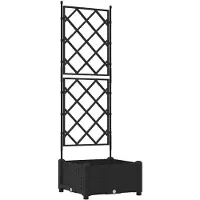 vidaXL Plantenbak Zwart 40 x 40 x 125,5 cm PP