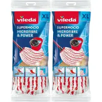 Vileda 2x Super Mocio Microvezel & Power Navulling