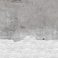 Rasch Fotobehang Steenlook Beton Grijs 3m x 2.12m - Vlies