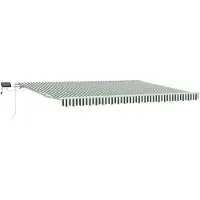 vidaXL Uitschuifbare luifel Groen en Wit 450 × 350 cm