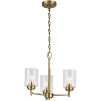 Kichler LED Kroonluchter | 3X E27 Max 60W | Natural Brass