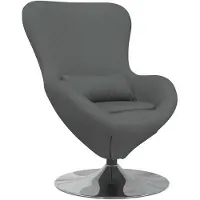 vidaXL Eivormige stoel Donkergrijs 63 x 73 x 90 cm Stof