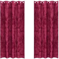 vidaXL Velvet Gordijnen 2 st Wijnrood 260 x 140 cm Fluweel
