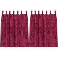 vidaXL Velvet Gordijnen 2 st Wijnrood 140 x 140 cm Fluweel