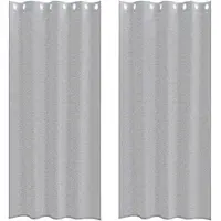 vidaXL Voile Gordijn 2 st Donkergrijs 260 x 140 cm Polyester