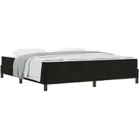 vidaXL Boxspring bed met matras Zwart 180 x 200 cm Stof