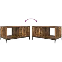vidaXL Salontafel Rook Eiken 90 x 49 x 46 cm Bewerkt hout
