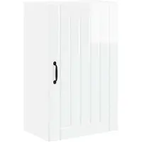 vidaXL Wandkast LUCCA Hoogglans Wit 50 x 31 x 80 cm Bewerkt hout